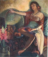 Henry E. Fritz Gypsie Oil on Canvas
