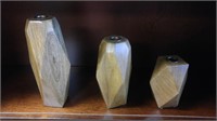 Abstract Wood Candle Sticks