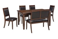 Ashley D395 Table 4 Chairs & Bench