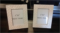 Two 4x6 Ceramic Photo Frames