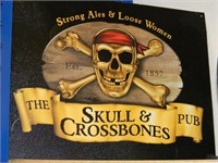 The Skull & Crossbones Pub Tin Sign