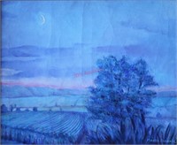 Magda Andrade Schlotmann Night Landscape Oil
