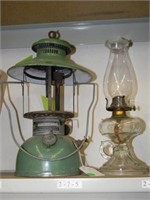 Sears Roebuck Lantern & Glass Oil Lamp