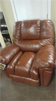 Ashley Camel Top Grain Leather Rocking Recliner