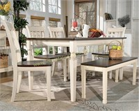 Ashley D583 Table 4 Chairs & Bench