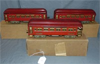 American Flyer Wide Gauge Red Pass Cars