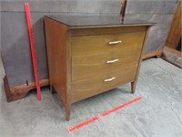 drexel profile 3-dr chest - van koert - walnut