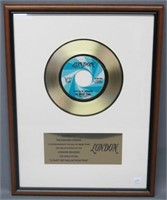 ROLLING STONES "IN HOUSE" GOLD RECORD AWARD