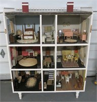 LARGE DOLL HOUSE WITH COLLECTION OF ACCESSORIES