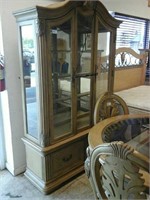 Lightwood glass china cabinet