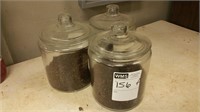 (3) Canister Jars