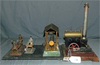 Bing Stationary Steam Engine & Accessories