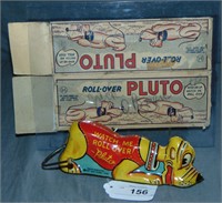 Marx Tin Litho Windup Roll Over Pluto with Box