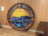 Solid Wood LARGE Desert Rose Sign