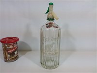 Soda Water et bouteille Eskimo de verre vintage