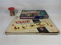 2 jeux de société: Clue et Conspiration