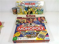 Clue et Monopoly, jeux de société