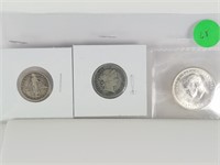 3 PC SILVER COINS LOT PHILIPPINES & MORE
