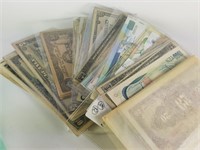 LARGE LOT OF FOREIGN CURRENCY NOTES