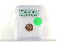 1964 PR70 RD GRADED LINCOLN PENNY RED CENT