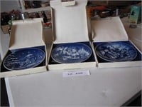 3 Vintage Bavaria Plates with Boxes
