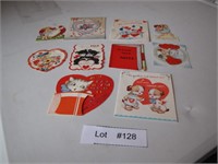 Lot of 10 Vintage 1940's Valentines