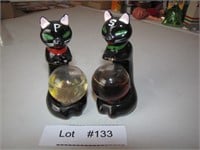 Vintage Cat Fish Bowl Salt & Pepper Shakers