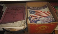 (2) Boxes Sheet Music and 1914 McCall Patterns