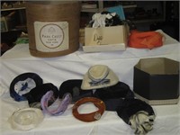 (3) Boxes Vintage Ladies Hats