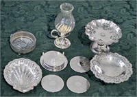 Silverplate Assorted Trays & Coasters Lot