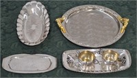 Silverplate Assorted Tray  & Sugar Bowl Lot