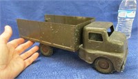 antique structo green panel truck - 12in long