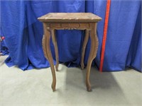 antique wooden side stand - 27in tall
