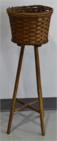 Vintage Wicker Fern Stand 32"t