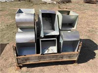 QTY OF STAINLESS STEEL ANIMAL FEEDERS