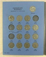 Whitman Album of 43 Canadian Nickels