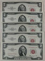 5  Series 1953-C  $2 LT Red Seals