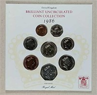 1986  United Kingdom BU Coin Colletion