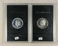 2  1971-S  Eisenhower  Silver Dollar Proofs