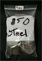 Bag of 50 Steel Lincoln Cents