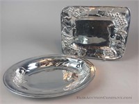 Pewter Dishes with Grape Design