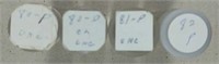 1980-P & D, 1981-P, 1982-P Lincoln Cent BU Rolls