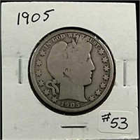 1905  Barber Half Dollar  G