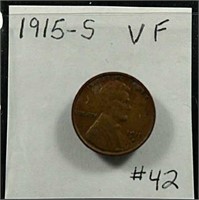 1915-S  Lincoln Cent   VF