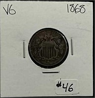 1868  Shield Nickel  VG