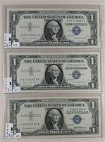 6 Series 1957  $1 Silver Certificates  CU