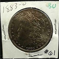 1883-O  Morgan Dollar  BU  Toning