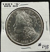 1881-S  Morgan Dollar  BU