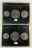 2  1776 - 1976 US. Bicentennial coinage sets