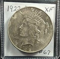 1922-D  Peace Dollar   F